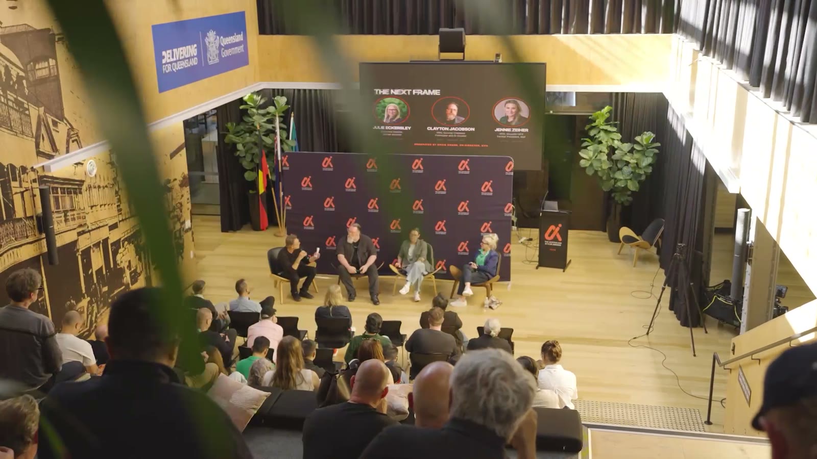 A full house watching the industry forum at The Australian AI Film Awards in Brisbane